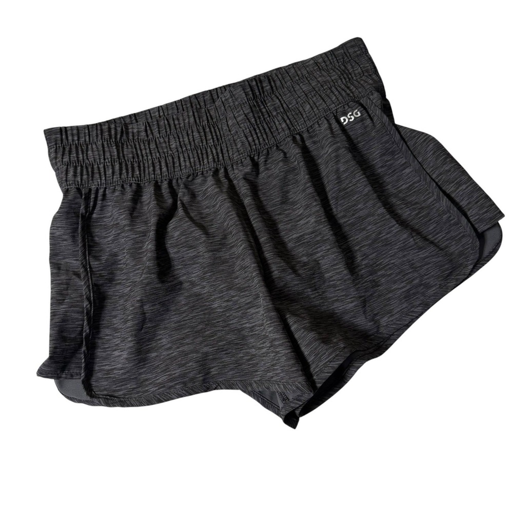 DSG Womens High-Rise Stride Short Heather Charcoal Grey Running Athletic Small